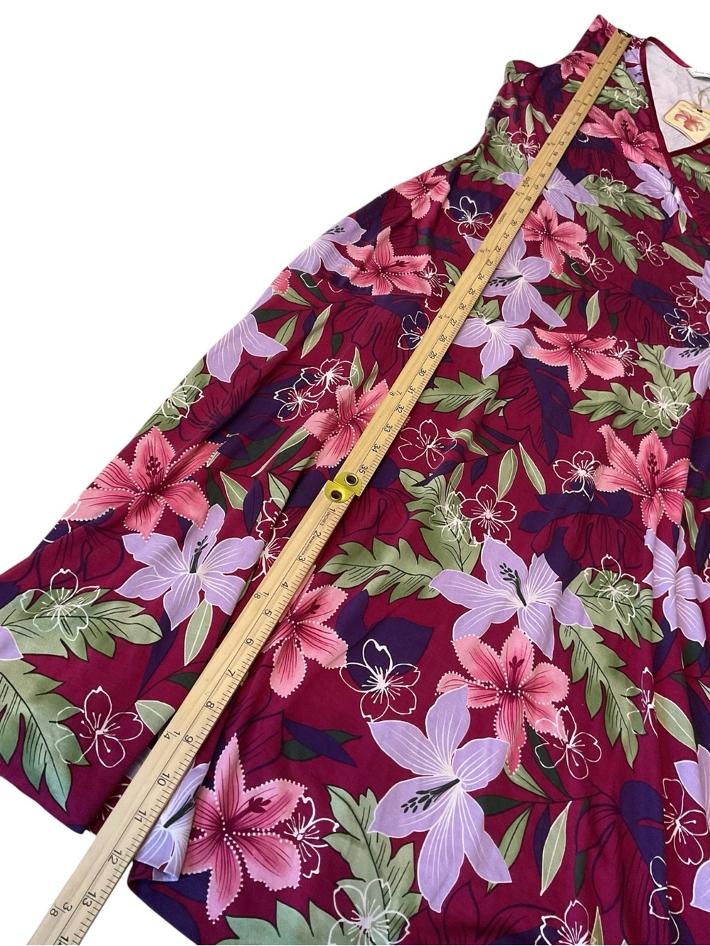 Tommy Bahama 100% Silk Floral Wrap Dress Red XL 16 NWT Tropical - Picture 5 of 7
